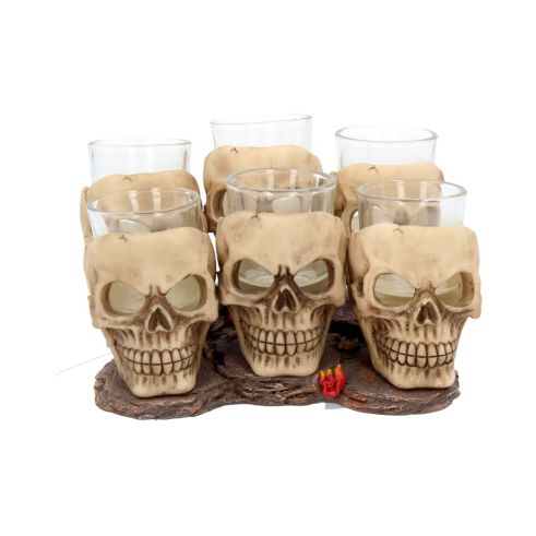 Six Shooter Skulls 10cm (set of 6) Skulls Halloween Party