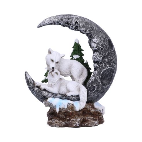 Lunar Companions 19.3cm Wolves LED Figurines