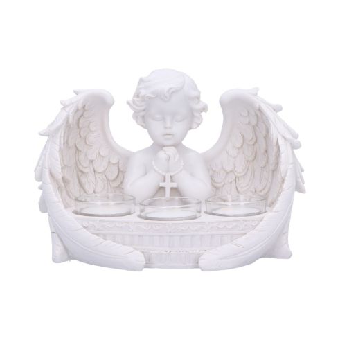 Prayers to Heaven Tea Light Holder 21cm Cherubs Spiritual Product Guide