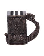 Bronze Drakkar Viking Tankard 15cm Mythology Mythologie