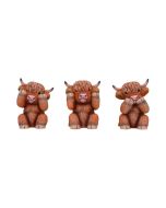 Three Wise Highland Cows 9.6cm Animals Easter