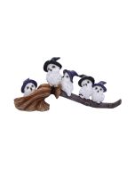 Feathered Broomstick 26cm Owls Chouettes