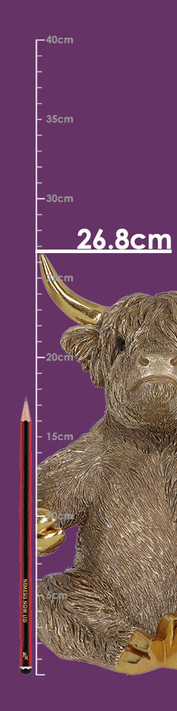 Gold Highland Cow Wine Bottle Holder Gold Highland Cow Wine Bottle Holder