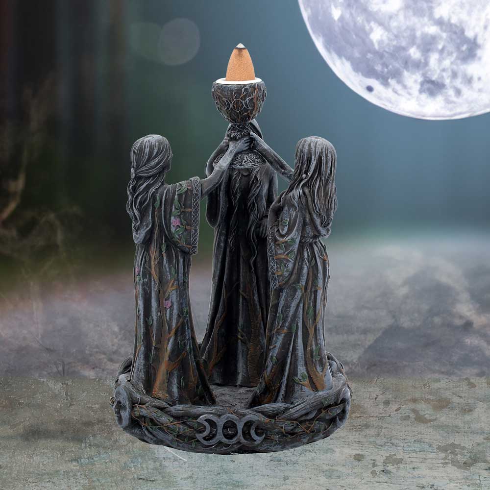 Mother Maiden Crone Backflow Incense Burner 18cm
