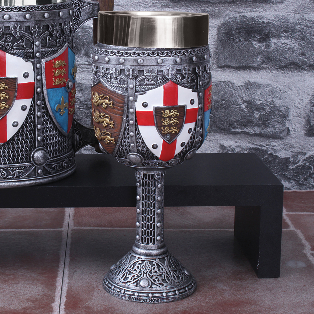 English Three Lions Shield St George Henry IV Wine Goblet