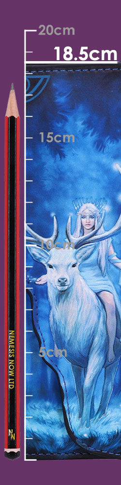 Anne Stokes Fantasy Forest Elven Queen And Stag Porte-Monnaie Relief Polyuréthane Bleu 18,5 Cm