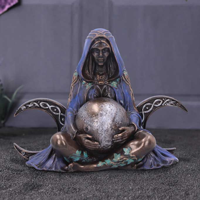 Mini Triple Moon Goddess Art Figurine 8.5cm