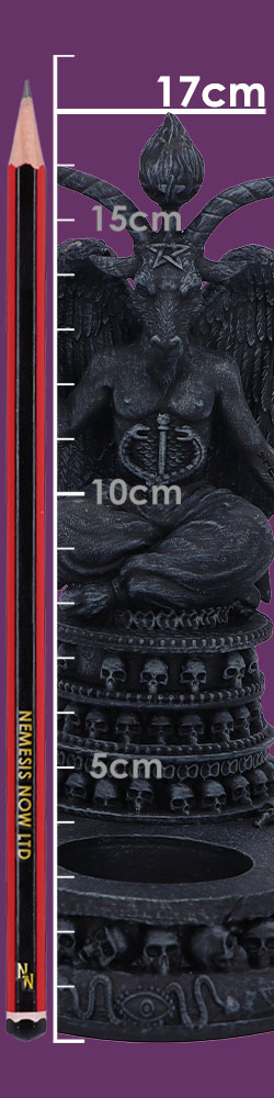 Nemesis Now Light Of Baphomet Kerzenhalter – 15,5 Cm – Aus Kunstharz, Handbemalt – Gotisches Design