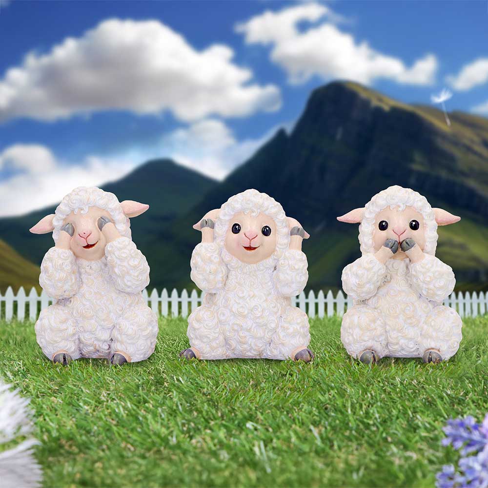 Three Wise Sheep Figurines by Nemesis Now