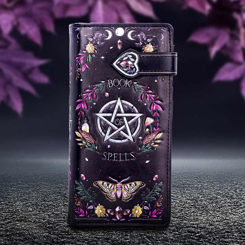 Book of Spells Gothic Embossed Purse 18.5cm