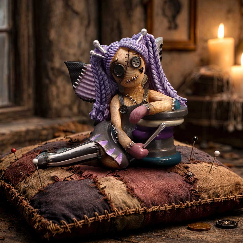 The Stitchlings Pinny Thimble Voodoo Figurine 9cm