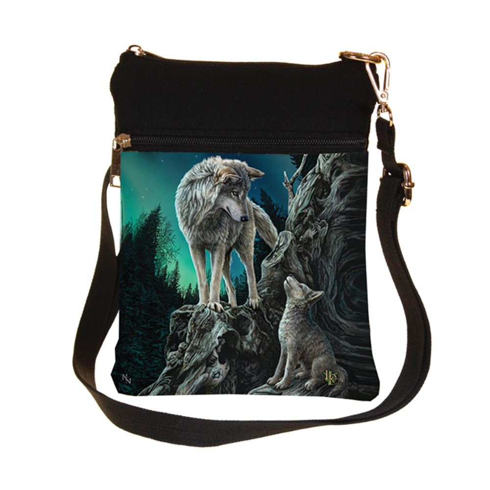 Wolf Eddie LePage Art Polyester Dual-Handed Ladies' Tote Bag:'Spirit Of The  Wilderness' Wolf Tote Bag