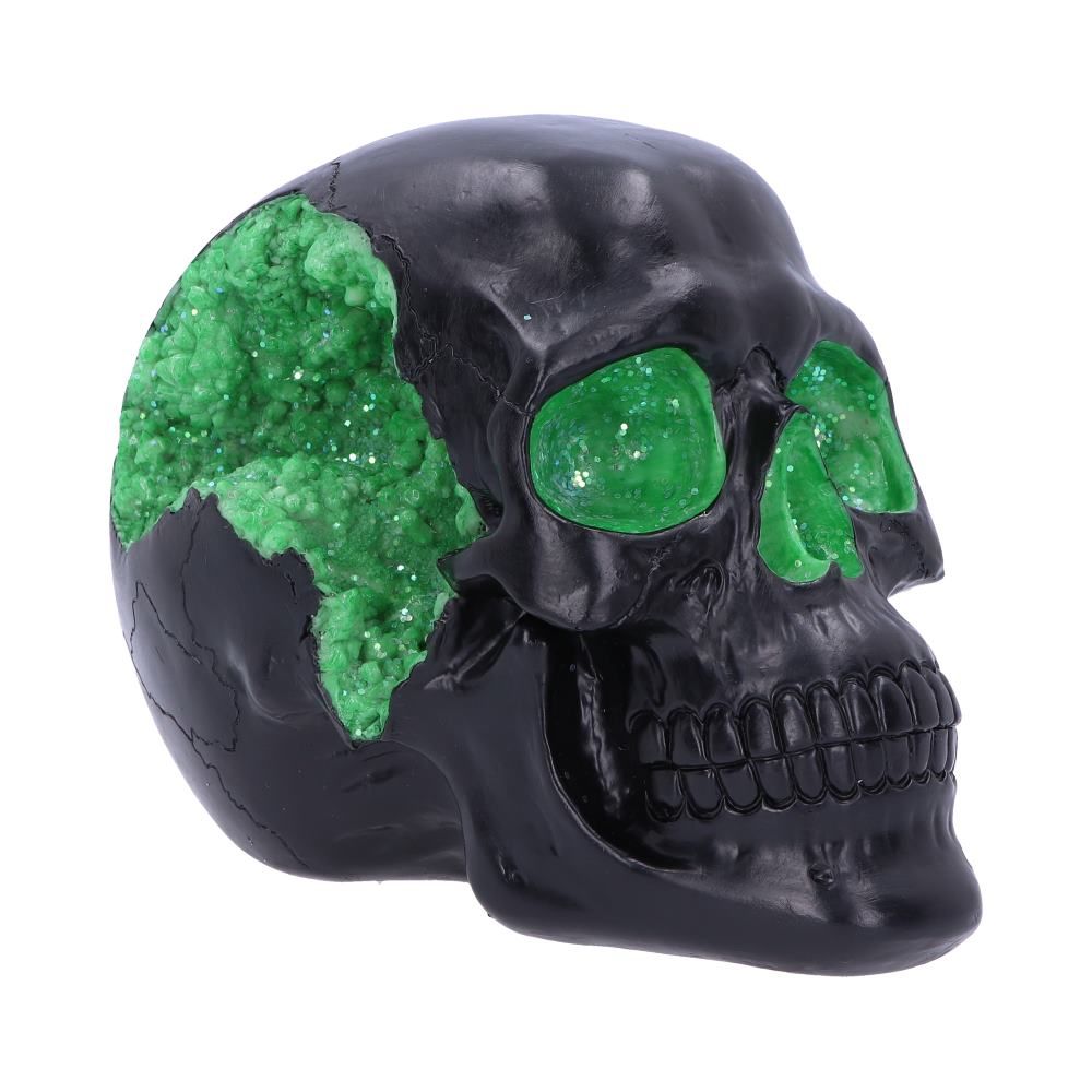 Green Flare Rhinestone Skull - Haus of Skulls