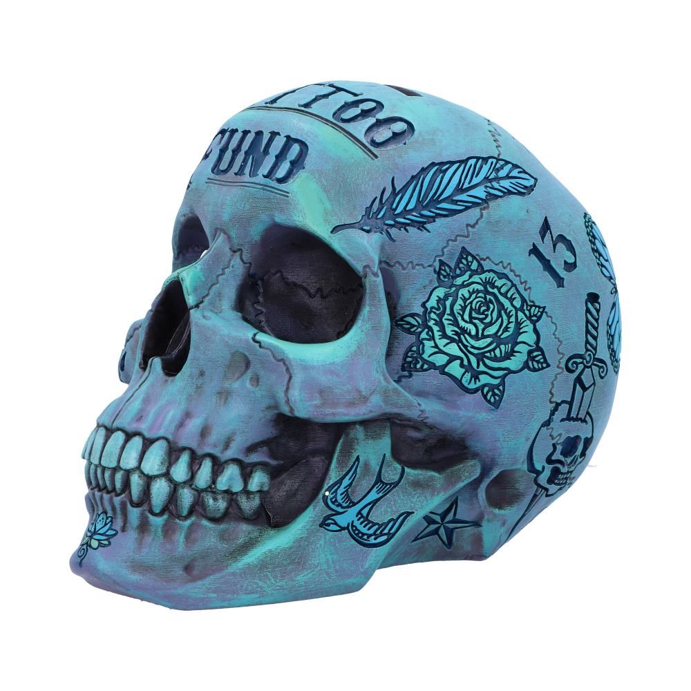 Tattoo Fund Blue Skull  Nemesis Now Wholesale Giftware
