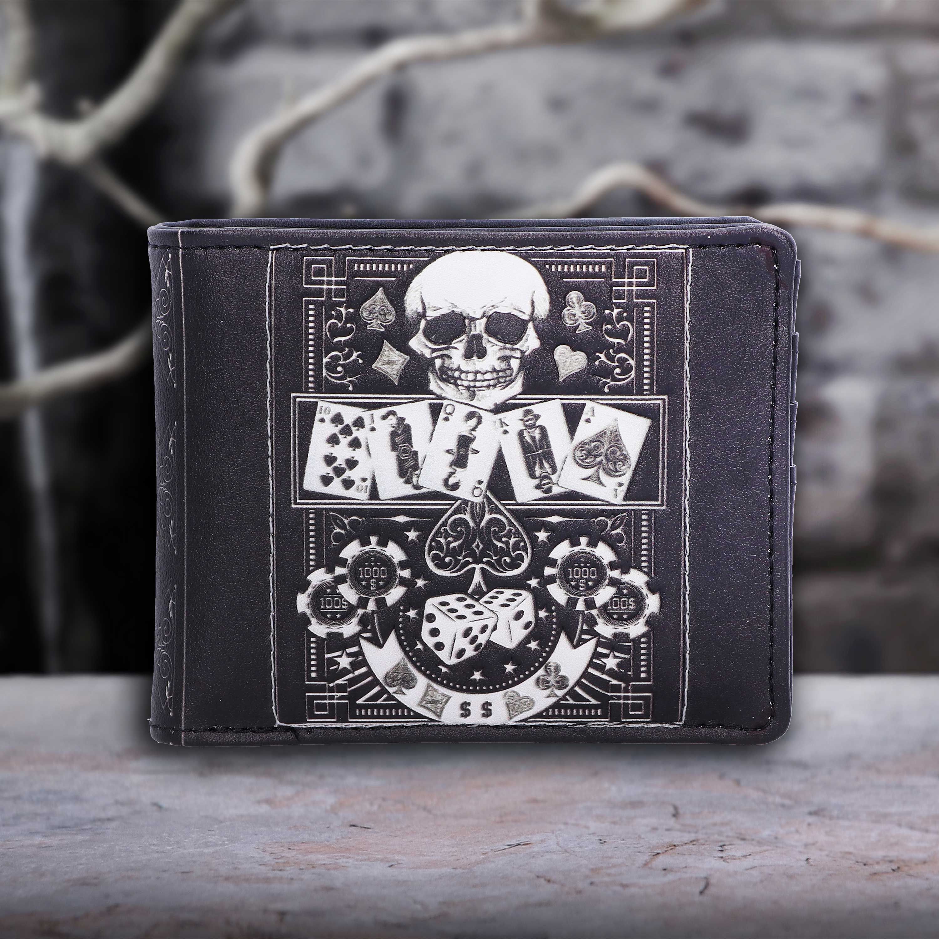 Feeling Lucky Gothic Skull Wallet 11cm