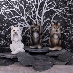 Three Wise Wolves 10cm