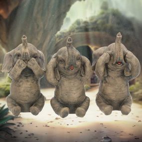 Three Wise Elephants 16cm