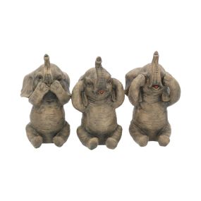 Three Wise Elephants 16cm