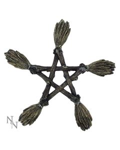 Broomstick Wall Plaque 19cm Witchcraft & Wiccan Halloween Collection
