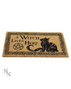A Witch Lives Here Doormat 45x75cm Witches Halloween Collection