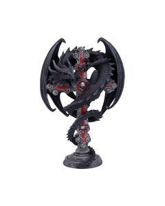 Gothic Guardian Candle Holder (AS) 26.5cm Dragons Popular Products - Dark