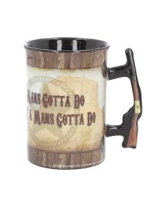 Mug - John Wayne - A Mans Gotta Do 16oz Cowboys & Wild West Gifts Under £100