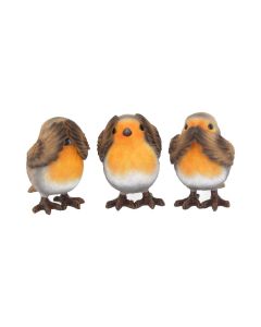 Three Wise Robins 8cm Animals Christmas Accessories