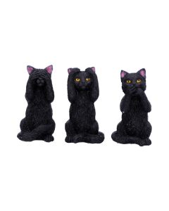 Three Wise Felines 8.5cm Cats Popular Products - Dark
