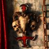 Devils Cross Wall Plaque (JR) 30.5cm Animal Skulls Sale Items