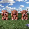 Three Wise Highland Cows 9.6cm Animals Back in Stock