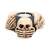 Three Wise Skulls Tealight Holder 11cm Skulls Last Chance to Buy
