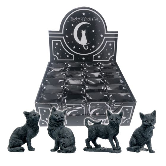 Lucky Black Cats 9cm (Display of 24) Cats RRP Under 10