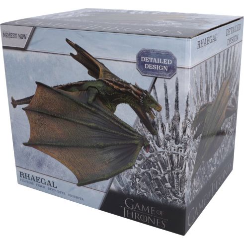Figurine Dragon Rhaegal Game Of Thrones Eaglemoss - Modèle Peint Main - 7.6cm Hauteur - Officiel