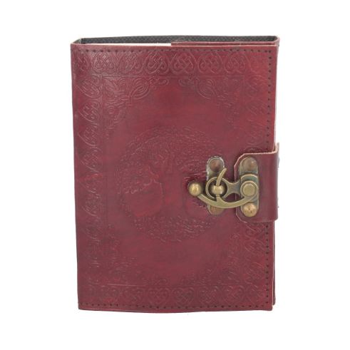 Tree Of Life Leather Journal w/lock 13 x 18cm Witchcraft & Wiccan Back in Stock