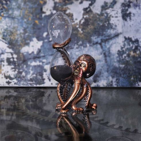 Sablier Pieuvre Bronze Nemesis Now - Déco Steampunk 18.5cm