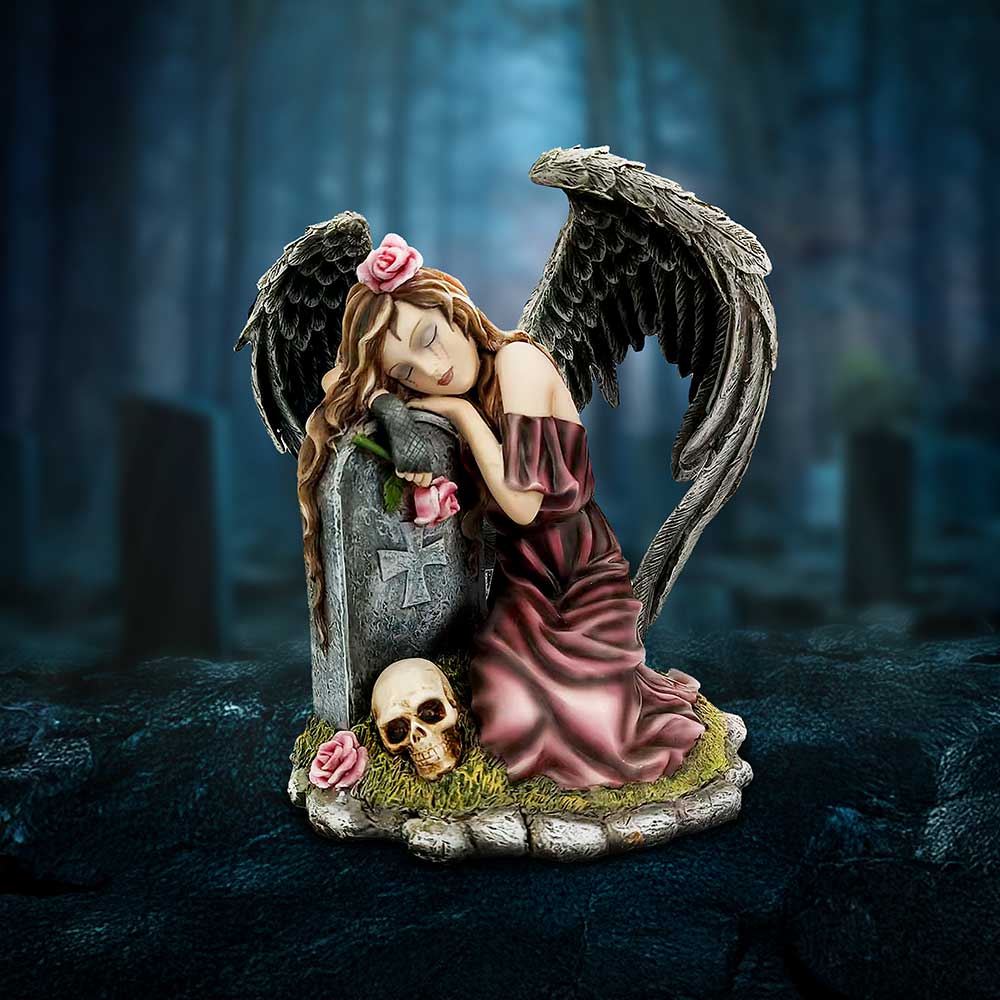 Lost Love  Mourning Angel Figurine of Gothic Remembrance