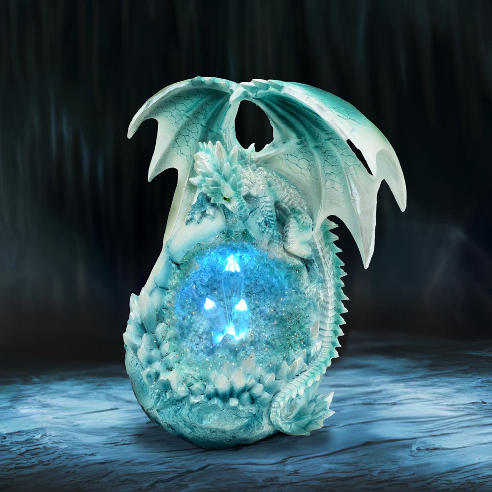 Northern Lights Light Up Dragon Geode Ornament