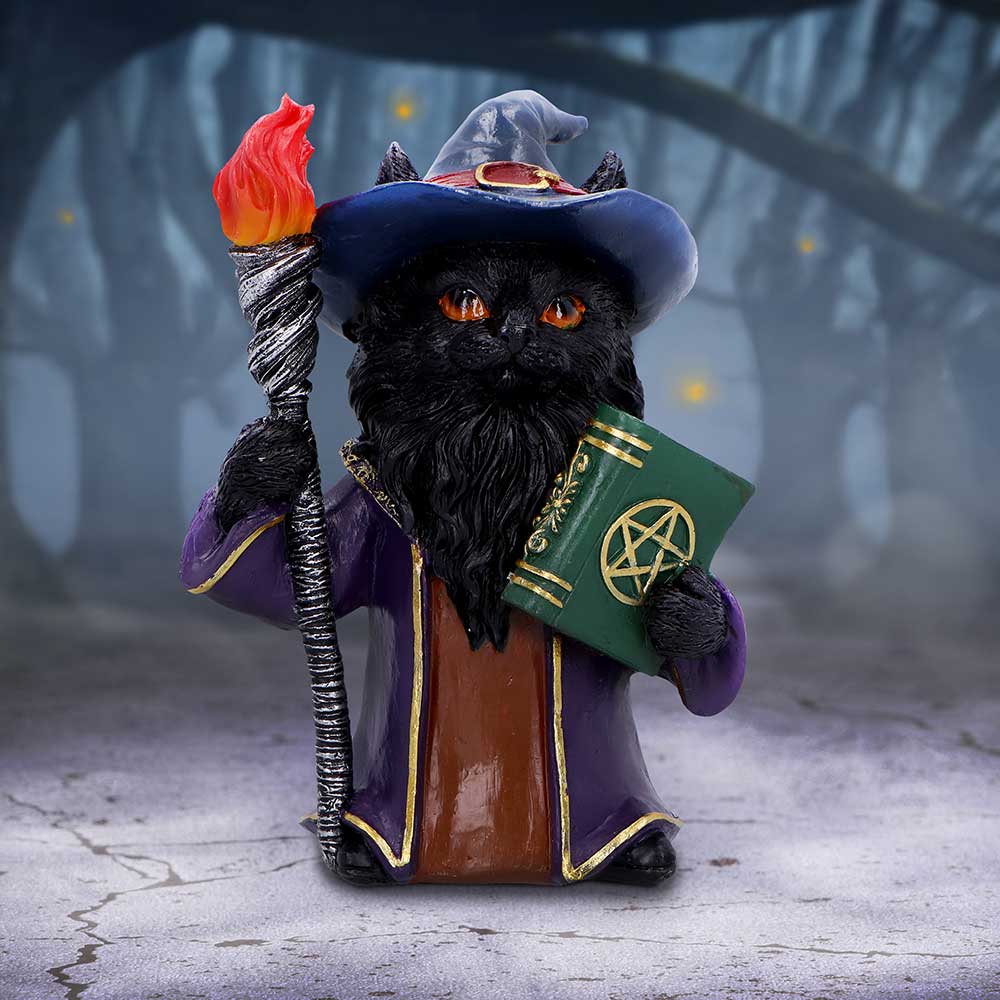 Magnus  Fantasy Wizard Cat Figurine