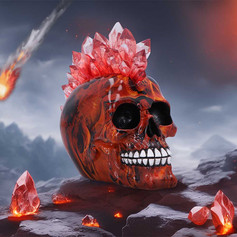 Infernal Crystal Skull with Light Up Mohawk