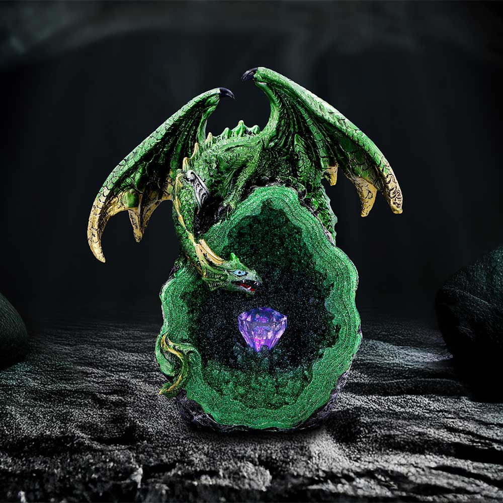 Emerald Overseer Dragon Decorative Resin Figurine