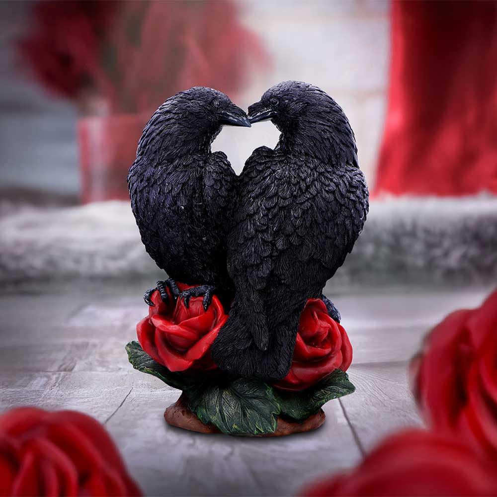 Raven Romance Decorative Resin Figurine