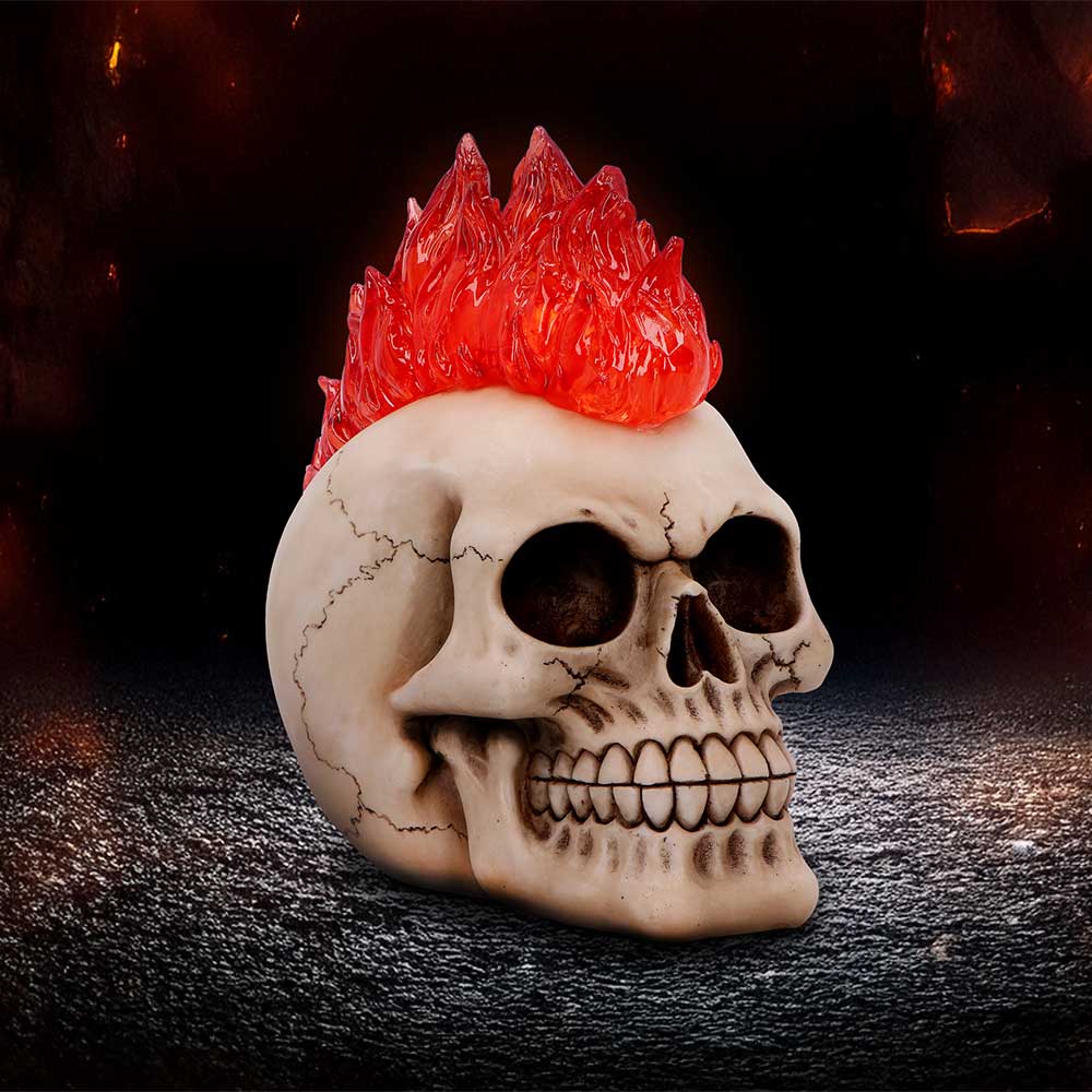 Hot-Headed Decorative Resin Skull