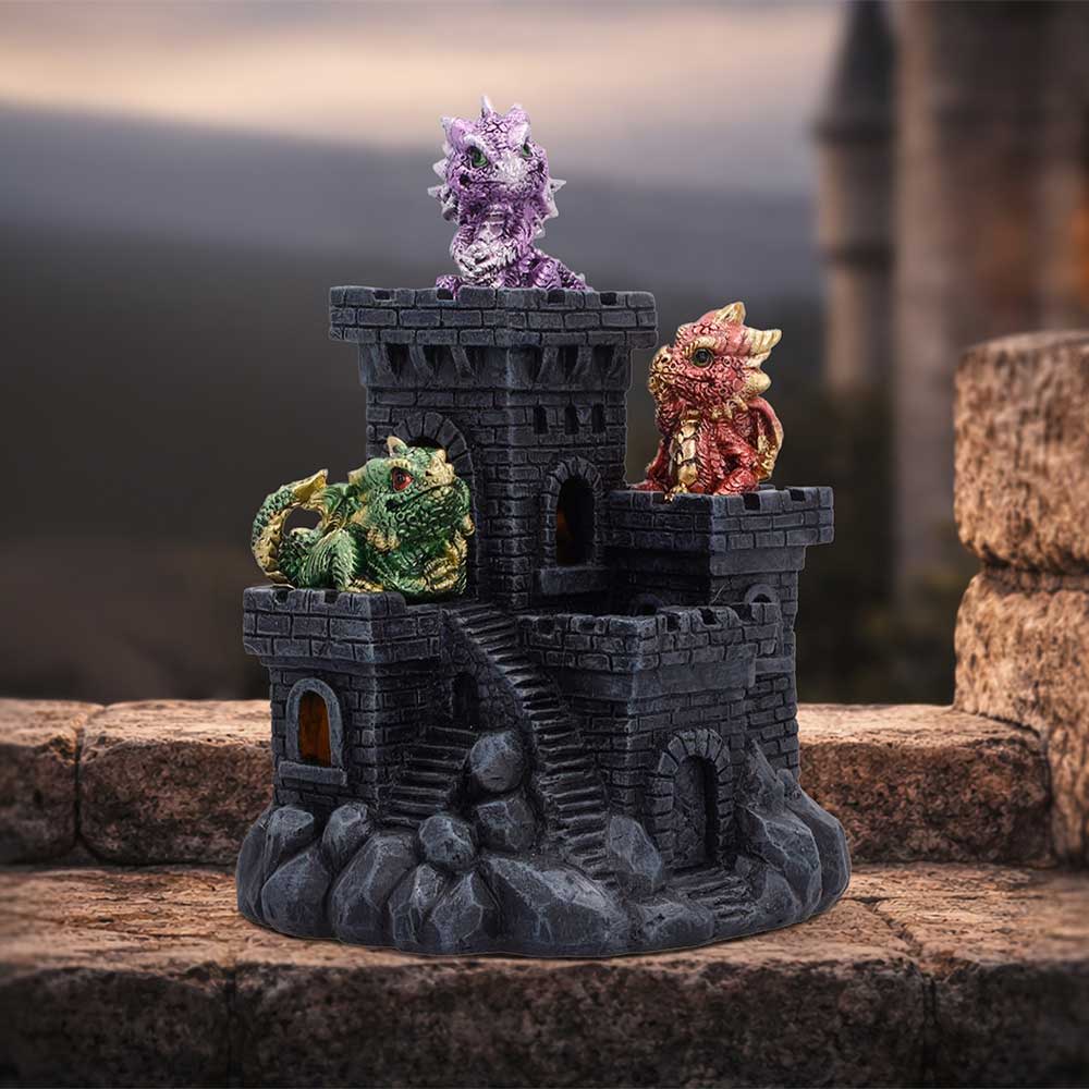 Dragonlings Keep LED Castle Display Piece 18cm